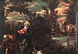 Jacopo Robusti Tintoretto Wall Art - Flight into Egypt